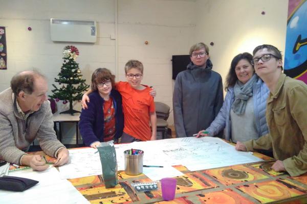 Artwork at the Buddy Network