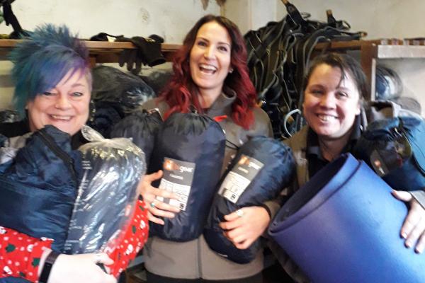 Homeless charity donations