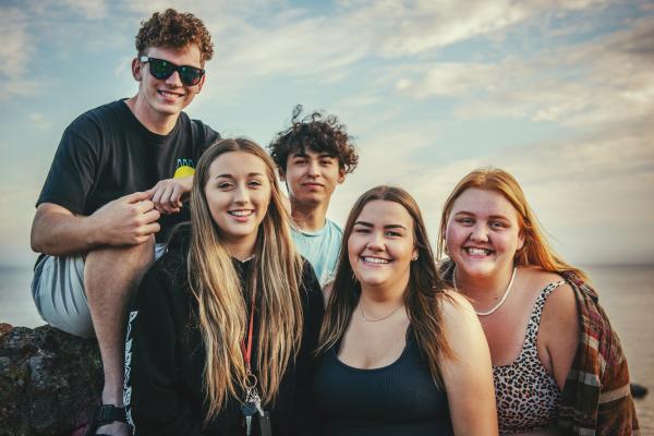 Group of friends smiling